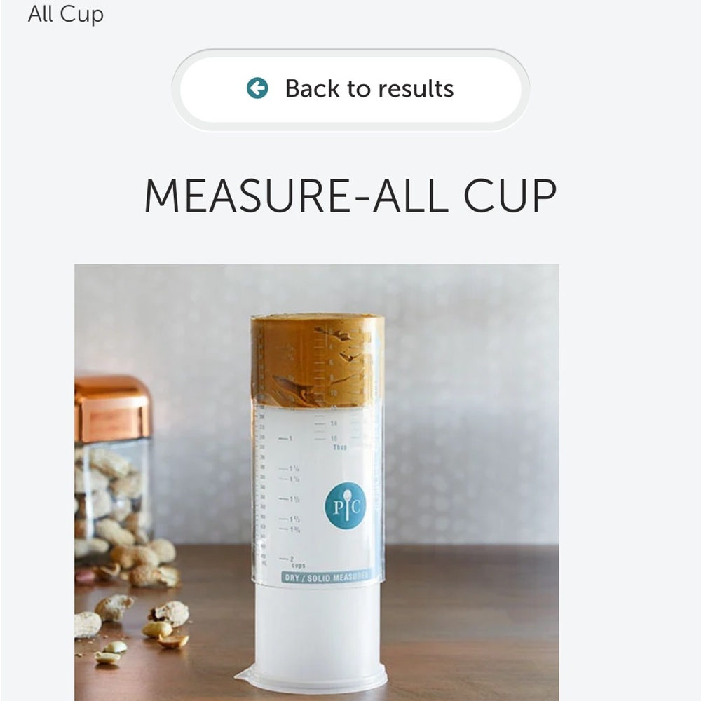 Pampered Chef Multi-Function Measuring Cup - White and Blue